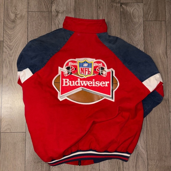 Budweiser Other - 90’s Vintage Budweiser NFL Red Varsity Jacket